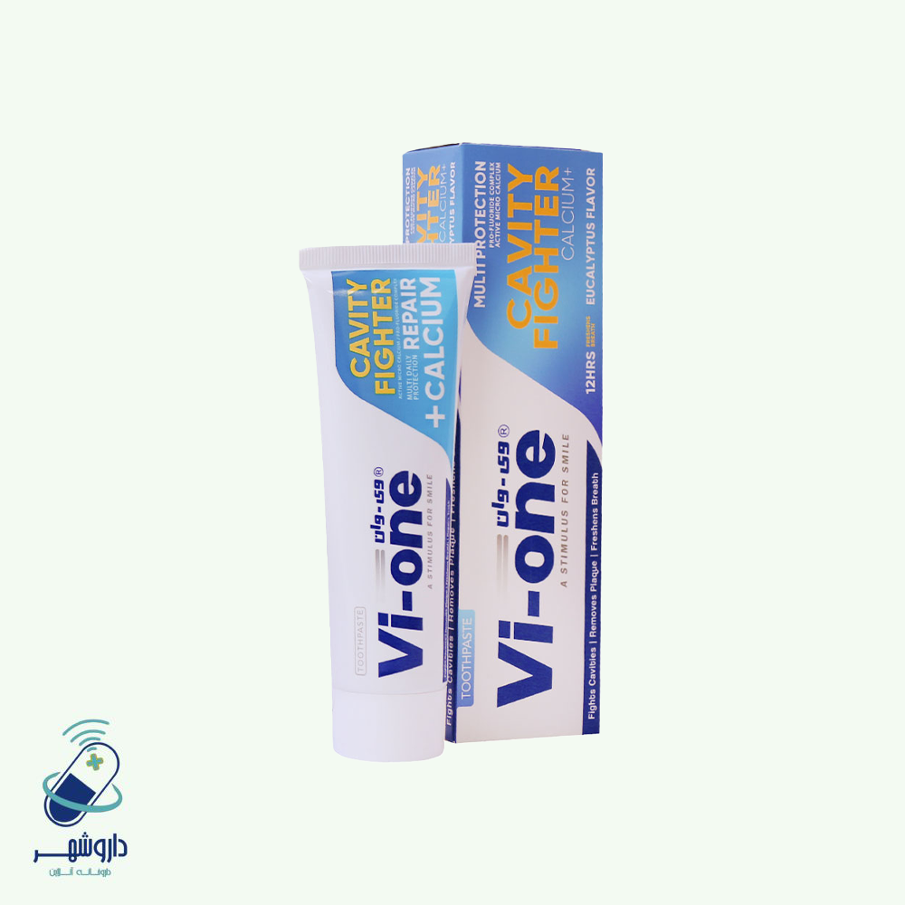 خمیر دندان ضد پوسیدگی vi one مدل Cavity Fighter حجم 130gr